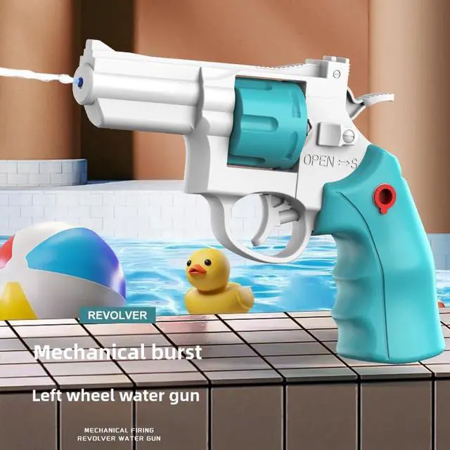 Alt view image 4 of 6 - Revolver shape Water Gun with 22 Ft Super Long Range, Water Blaster Pistol Toy for Adults & Kids Summer Swimming Pool Beach Outdoor Activity. (1, Gray)