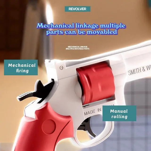 Alt view image 5 of 6 - Revolver shape Water Gun with 22 Ft Super Long Range, Water Blaster Pistol Toy for Adults & Kids Summer Swimming Pool Beach Outdoor Activity. (1, Gray)