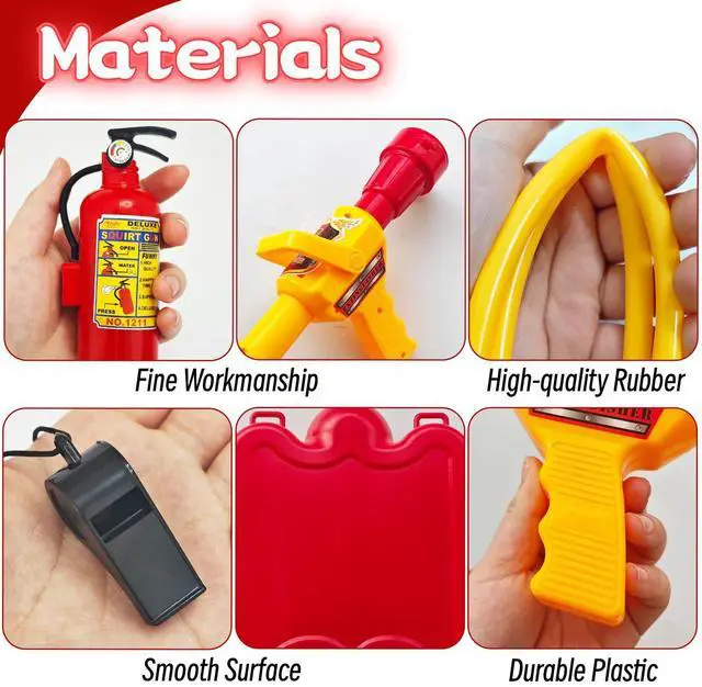 Alt view image 3 of 7 - 5 Piece Kids Fireman Costume Set,Firefighter Water Gun Blaster Backpack,Firefighter Water Sprayer Toys,Tank with Hose Shooter for Outdoor Play Boys & Girls