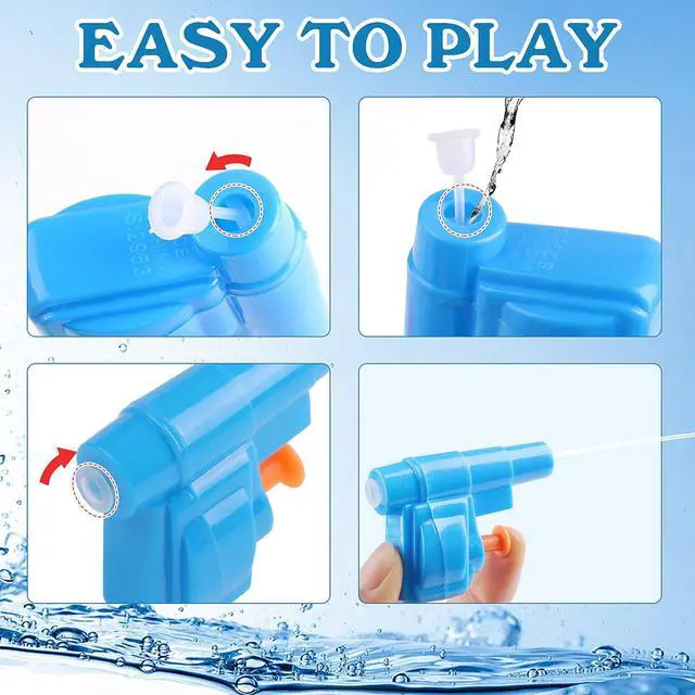 Alt view image 6 of 7 - 24PCS Mini Water Guns Toy,Small Colourful Plastic Water Squirt Gun Toys for Swimming Pool Party Favors,Kids Summer Outdoor Game(Mini)