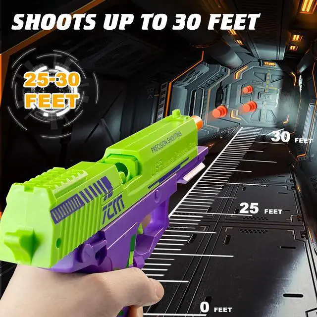 Alt view image 4 of 7 - Toy Gun with Automatic Reloading Rebound Shell Ejecting and Soft Foam Blaster, Ideal for Shooting Games, Education Model Toys, Gift for Kids Boys Girls
