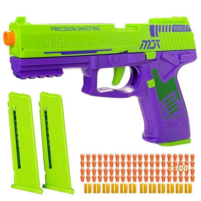 Alt view image 7 of 7 - Toy Gun with Automatic Reloading Rebound Shell Ejecting and Soft Foam Blaster, Ideal for Shooting Games, Education Model Toys, Gift for Kids Boys Girls
