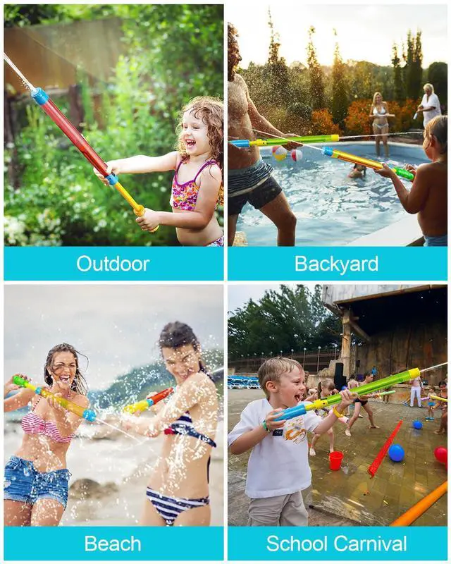 Alt view image 7 of 7 - Water Guns for Kids -16.5'' Bulk Squirt Gun for Kids Adults, Summer Party Blaster Water Guns for Outdoor Swimming Pool Beach Water Fighting