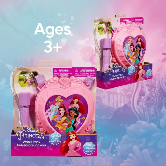 Alt view image 7 of 7 - Disney Princess Water Backpack Water Toy, Outdoor Water Blaster for Kids