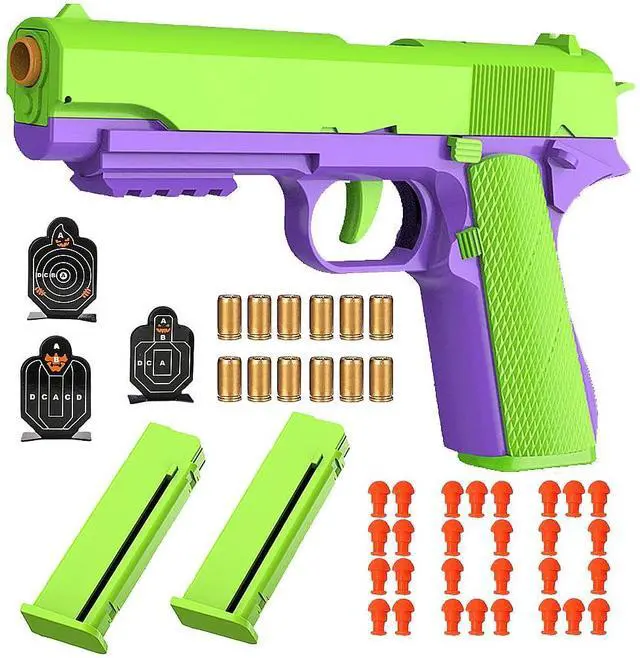 Main image of shell Ejecting Toy Gun, Automatic Pull Back Action Education Model Toy for Kids Gifts