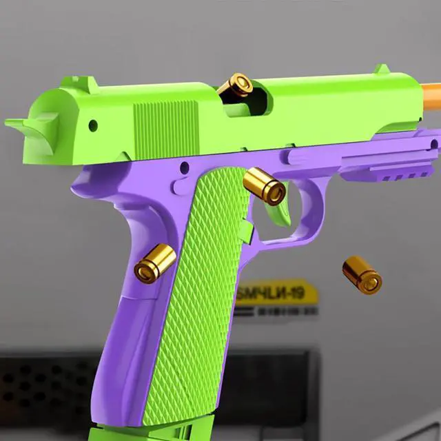 Alt view image 2 of 5 - shell Ejecting Toy Gun, Automatic Pull Back Action Education Model Toy for Kids Gifts