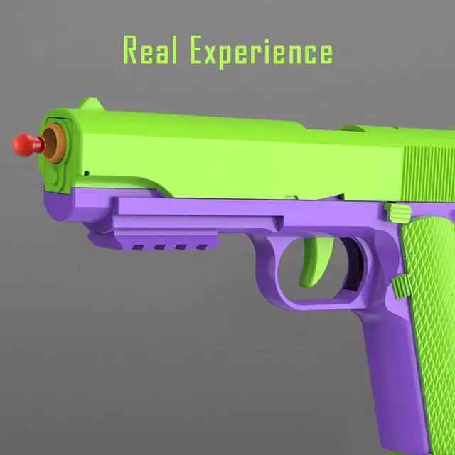 Alt view image 5 of 5 - shell Ejecting Toy Gun, Automatic Pull Back Action Education Model Toy for Kids Gifts
