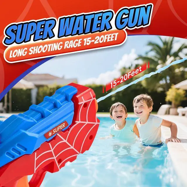 Alt view image 2 of 6 - 2 Pack Water Guns for Kids Squirt Water Pistols Cool Small Manual Water Gun, Party Favors Swimming Pool Toys Beach Outdoor Water Toys, Ideal Summer Gifts for Boys Girls 3 5 4 6 7 8
