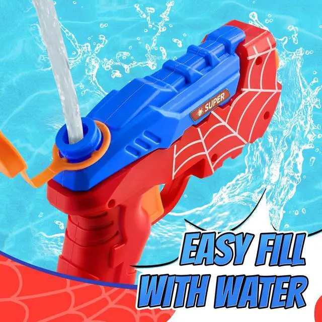 Alt view image 5 of 6 - 2 Pack Water Guns for Kids Squirt Water Pistols Cool Small Manual Water Gun, Party Favors Swimming Pool Toys Beach Outdoor Water Toys, Ideal Summer Gifts for Boys Girls 3 5 4 6 7 8