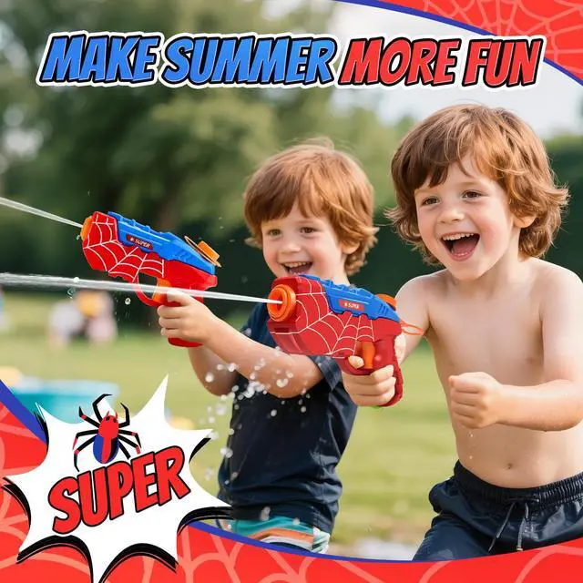 Alt view image 3 of 6 - 2 Pack Water Guns for Kids Squirt Water Pistols Cool Small Manual Water Gun, Party Favors Swimming Pool Toys Beach Outdoor Water Toys, Ideal Summer Gifts for Boys Girls 3 5 4 6 7 8