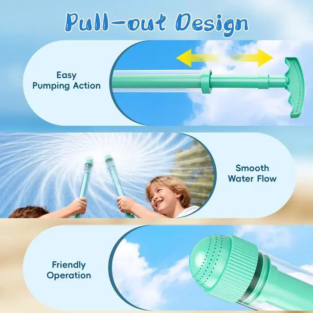 Alt view image 4 of 7 - 8 Pack Firework Spray Water Gun, Creativity Squirt Water Blaster Guns for Kids Adults, Firework Spray Water Soaker Toys for Pool Party Outdoor Summer Water Games