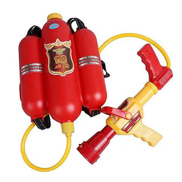 Alt view image 2 of 5 - Fireman Toys Backpack Watergun Blaster Extinguisher with Nozzle and Tank Set Children Outdoor Water Toy