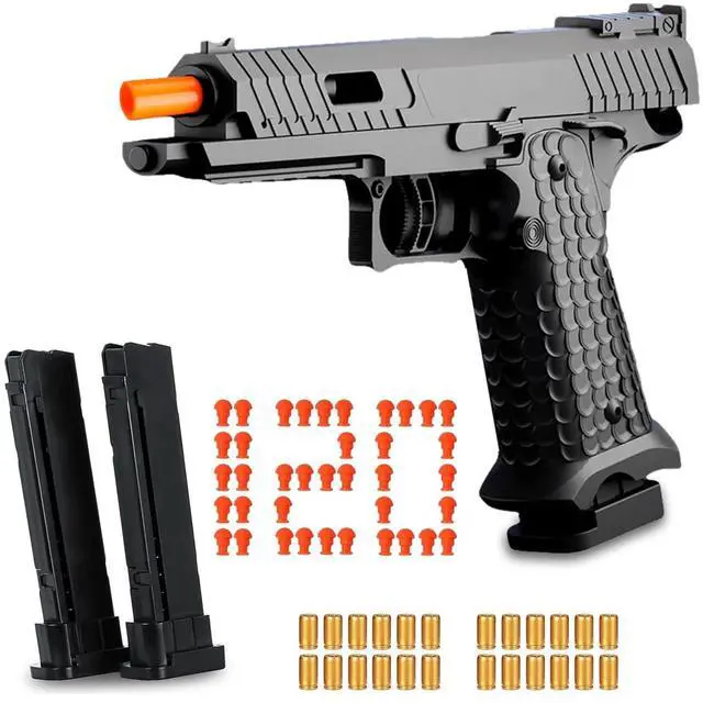 Main image of Toy Gun, Children's Soft Toy Guns, 24shells120 Soft Bullets, Empty Shell Toy Guns, Christmas and Birthday Gifts (2011 Black)