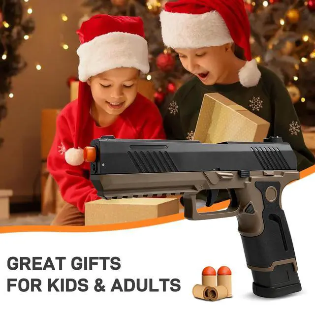 Alt view image 6 of 7 - Automatic Shell Ejecting Toy Gun Pistol, Cool Toy Pistol with Soft Bullets, Educational Model Toys, Gifts for Kids
