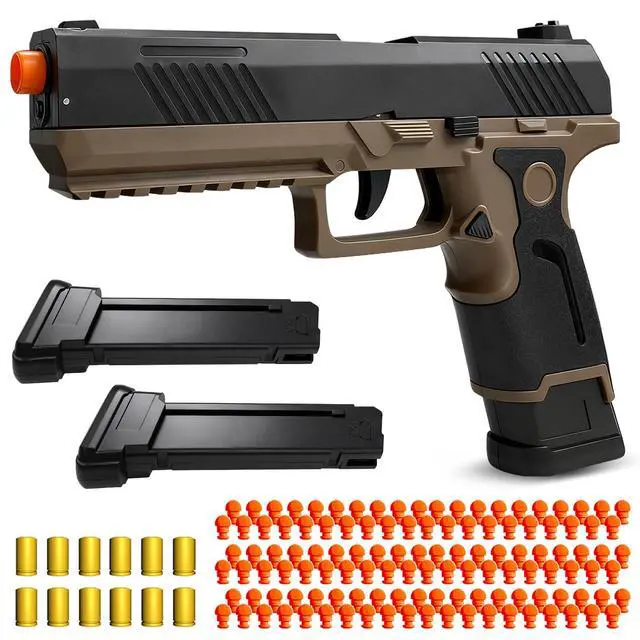 Alt view image 7 of 7 - Automatic Shell Ejecting Toy Gun Pistol, Cool Toy Pistol with Soft Bullets, Educational Model Toys, Gifts for Kids
