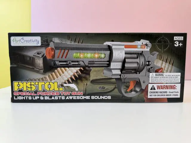Alt view image 3 of 7 - Toy Revolver Gun with Lights and Sound, 12 Inch Kids Pistol