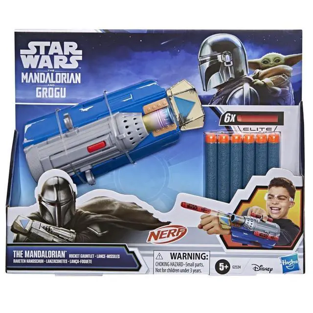 Alt view image 2 of 5 - NERF The Mandalorian Rocket Gauntlet, Blaster with 6 NERF Elite Darts, Use with a Costume for Kids, Toys for Boys & Girls Ages 5+