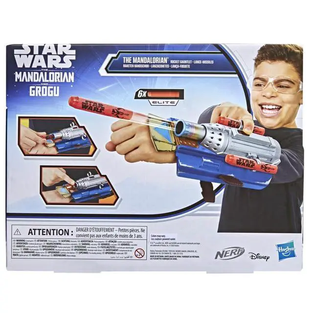 Alt view image 4 of 5 - NERF The Mandalorian Rocket Gauntlet, Blaster with 6 NERF Elite Darts, Use with a Costume for Kids, Toys for Boys & Girls Ages 5+