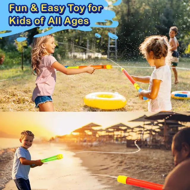 Alt view image 4 of 7 - 9 Pack Water Gun for Kids Adults, Pool Toys Squirt Gun for Kids Ages 3-5 4-8 8-12,Super Water Soaker Blaster for Party Favors Outdoor Backyard Summer Activities