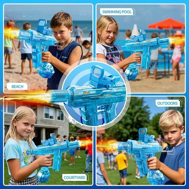 Alt view image 6 of 7 - Electric Water Guns for Kids Age 3+,Light Up Automatic Watergun