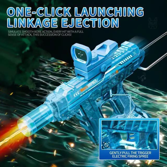 Alt view image 7 of 7 - Electric Water Guns for Kids Age 3+,Light Up Automatic Watergun