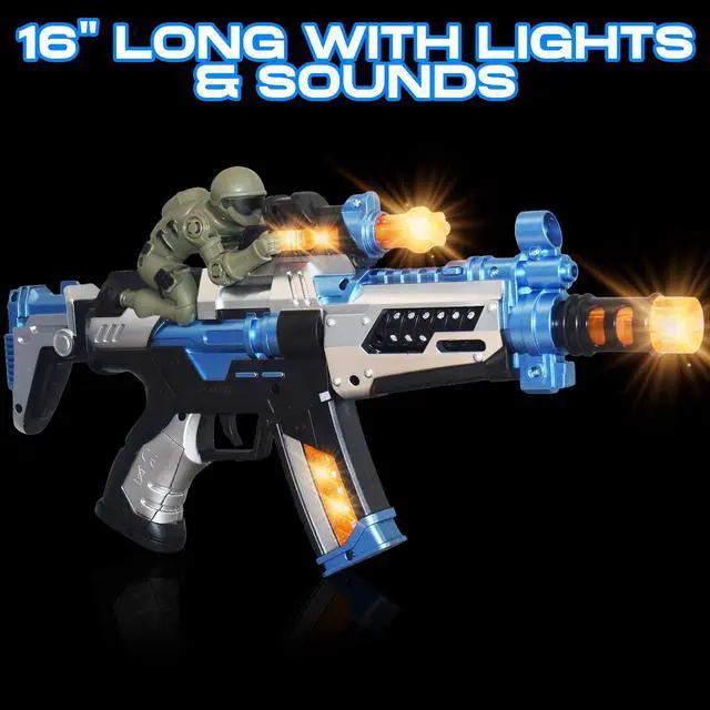 Alt view image 2 of 7 - FuryX Light Up Toy Gun for Kids with Sound & LEDs, 16 Inch