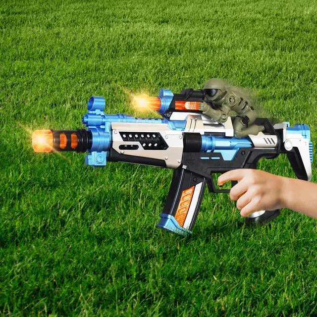 Alt view image 4 of 7 - FuryX Light Up Toy Gun for Kids with Sound & LEDs, 16 Inch