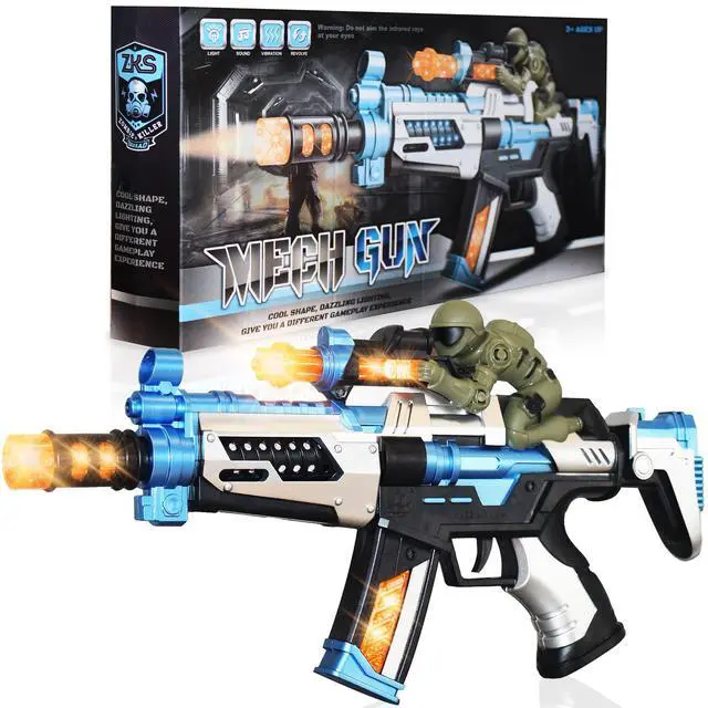 Alt view image 7 of 7 - FuryX Light Up Toy Gun for Kids with Sound & LEDs, 16 Inch