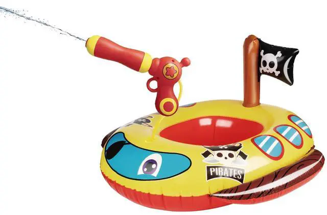 Main image of Pool Floats Kids with Water Gun, Pirate Ship Float for Toddler, Blow Up Swimming Pool Toys, Fun Pool Inflatables Floaties for Boys Girls and Child, Outdoor Water Toys for Kids Ages 3-5 4-8
