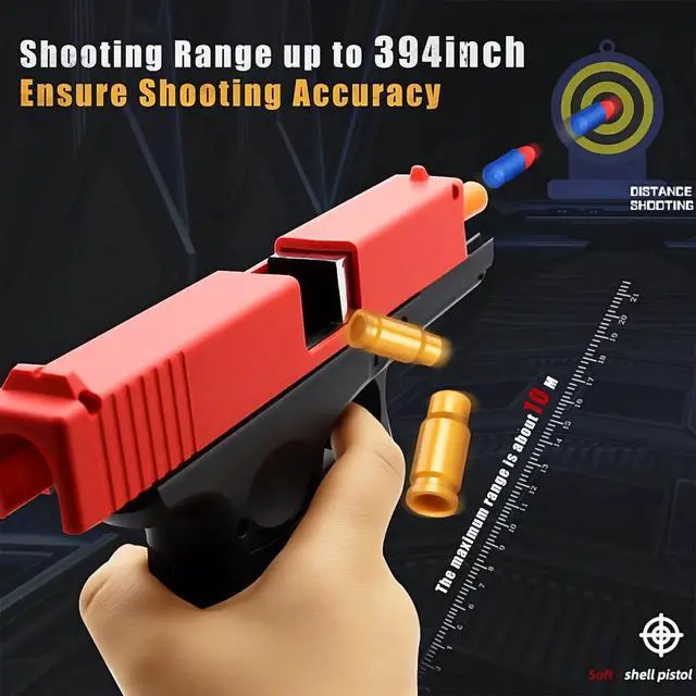 Alt view image 3 of 7 - Foam Bullet Blaster Toy Guns with Shell Ejecting for Boys, Girls - Manual Reloading Soft Bullets - Educational Toys Model for Kids Gifts
