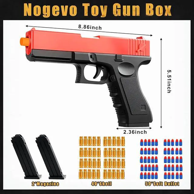Alt view image 6 of 7 - Foam Bullet Blaster Toy Guns with Shell Ejecting for Boys, Girls - Manual Reloading Soft Bullets - Educational Toys Model for Kids Gifts