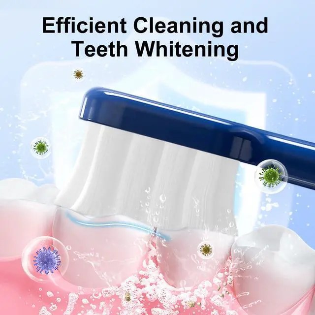 Alt view image 6 of 7 - Toothbrush Replacement Heads Compatible with Snow Gen2 Electric Toothbrush,No LED Whitening,with Dust Cover,5 Pack (Polar Blue, Medium)