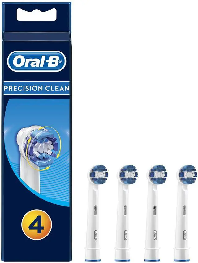 Main image of genuine Precision Clean Toothbrush Heads Replacement Refills for Electric Rechargeable Toothbrush, Deep and Precise Cleaning, Pack of 4