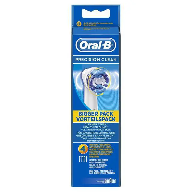 Alt view image 5 of 5 - genuine Precision Clean Toothbrush Heads Replacement Refills for Electric Rechargeable Toothbrush, Deep and Precise Cleaning, Pack of 4