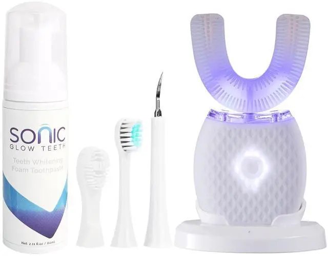 Main image of Automatic Toothbrush for Adult Rechargeable Waterproof Timer Travel White