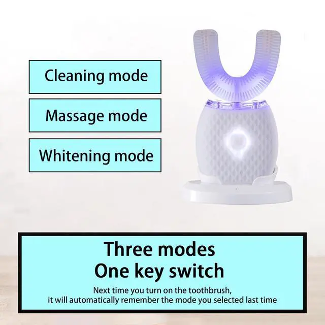 Alt view image 3 of 7 - Automatic Toothbrush for Adult Rechargeable Waterproof Timer Travel White