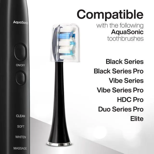 Alt view image 5 of 7 - Genuine Proflex Replacement Brush Heads | ADA Accepted | for Whiter Teeth & Gum Care | Compatible with Duo Series PRO and Others (8 Pack Black & White)