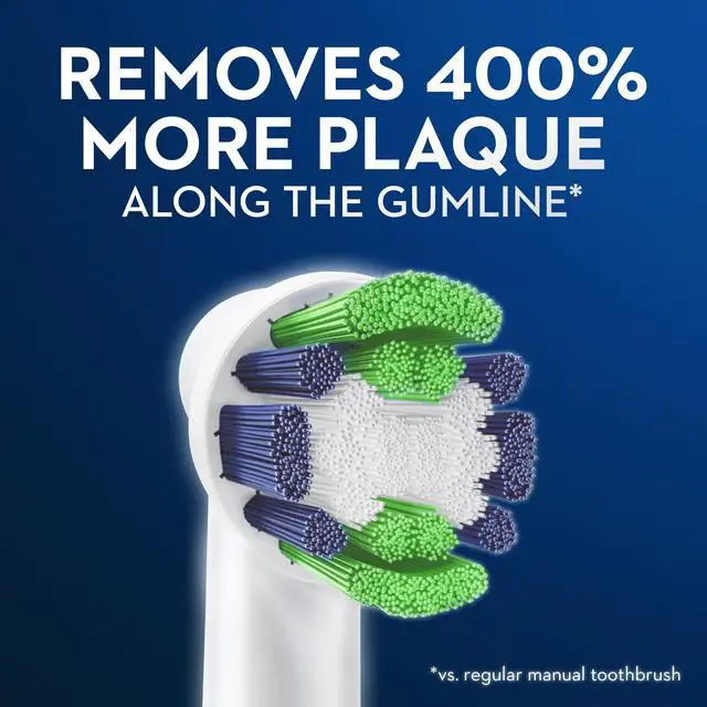 Alt view image 5 of 7 - Electric Toothbrush Replacement Brush Heads, Precision Clean, White, 1 Count + 2 Daily Clean White