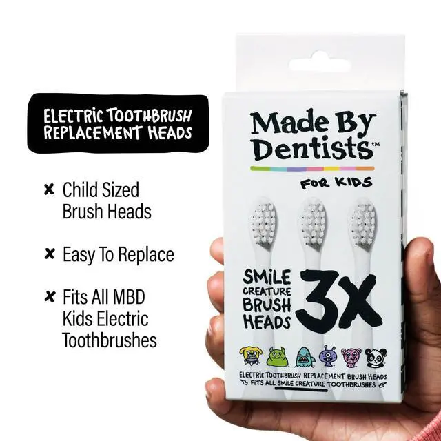Alt view image 2 of 5 - Kids Electric Toothbrush Replacement Heads 6 Heads (2x3) - Soft Bristles Brush Head for Gentle Care, 18 Months Supply