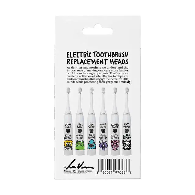 Alt view image 5 of 5 - Kids Electric Toothbrush Replacement Heads 6 Heads (2x3) - Soft Bristles Brush Head for Gentle Care, 18 Months Supply