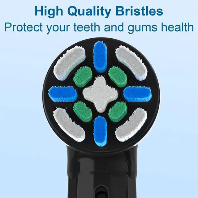 Alt view image 6 of 7 - 10 Pcs IO Replacement Heads Compatible with Oral B IO 2/3/4/5/6/7/8/9/10 Electric Toothbrushes, Brush Head Medium-Firm Bristles Compatible with Oral B IO (Black)