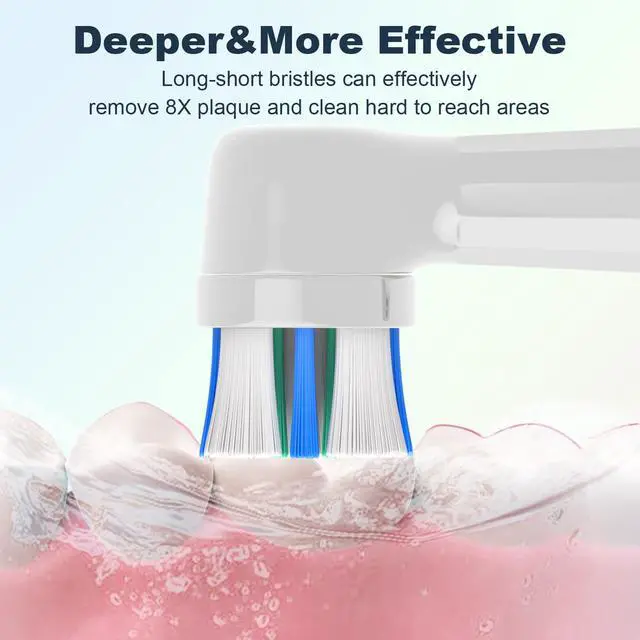 Alt view image 4 of 7 - iO Replacement Heads Compatible with Oral b iO 2/3/4/5/6/7/8/9/10 Series Electric Toothbrush,Toothbrush Heads with Medium-Hard Bristles for Plaque Removal & Teeth Care