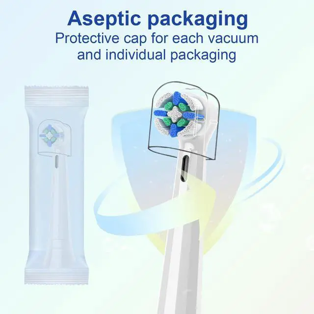 Alt view image 6 of 7 - iO Replacement Heads Compatible with Oral b iO 2/3/4/5/6/7/8/9/10 Series Electric Toothbrush,Toothbrush Heads with Medium-Hard Bristles for Plaque Removal & Teeth Care