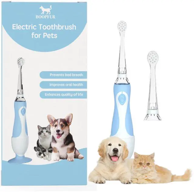 Main image of Dog Electric Toothbrush for Pets with Soft Bristles & LED Light - Fresh Breath, Dental Care, Easy Teeth Cleaning | Pet Electric Toothbrush for Dogs and Cats, Dog Tooth Brushing Kit, Tartar Stain
