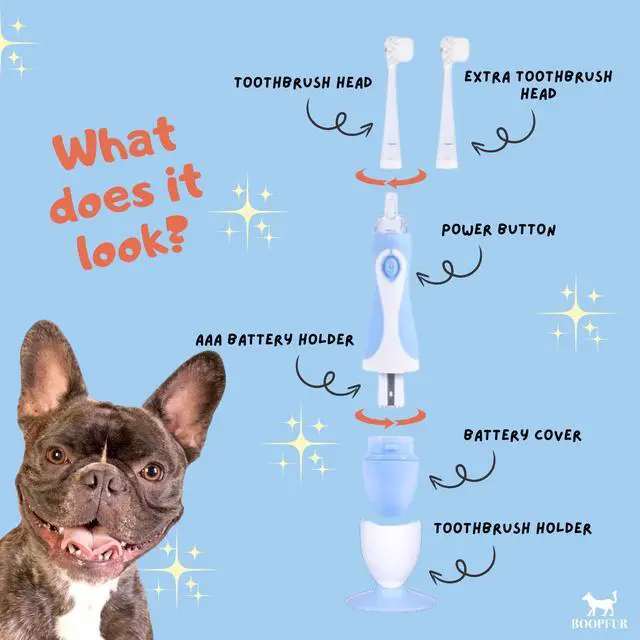 Alt view image 7 of 7 - Dog Electric Toothbrush for Pets with Soft Bristles & LED Light - Fresh Breath, Dental Care, Easy Teeth Cleaning | Pet Electric Toothbrush for Dogs and Cats, Dog Tooth Brushing Kit, Tartar Stain