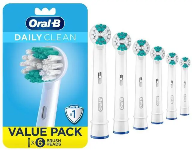 Main image of Daily Clean Replacement Brush Heads for an Oral-B Electric Toothbrush, Pack of 6