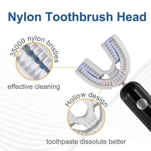 Alt view image 2 of 7 - Ultrasonic U-Shaped Electric Toothbrush for Adults, 360° Full Mouth Clean