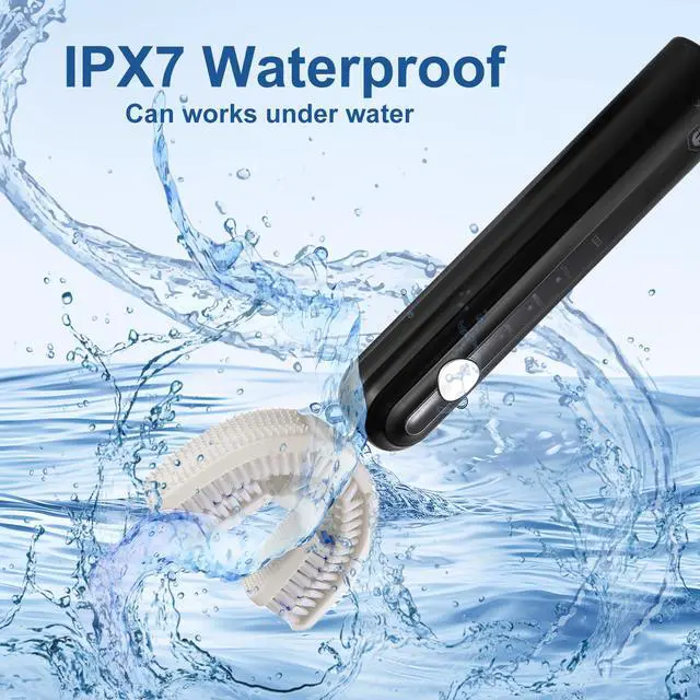 Alt view image 7 of 7 - Ultrasonic U-Shaped Electric Toothbrush for Adults, 360° Full Mouth Clean