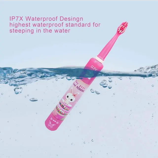 Alt view image 7 of 7 - 8620 Musical Electric Toothbrushes for Kids Children, 3 Modes 2 Min Timer, 6 Bristles Rechargeable Power Smart Sonic Music Play Song Toothbrush for Girls Age 3-14 with Wall Mounted Holder (Pink)