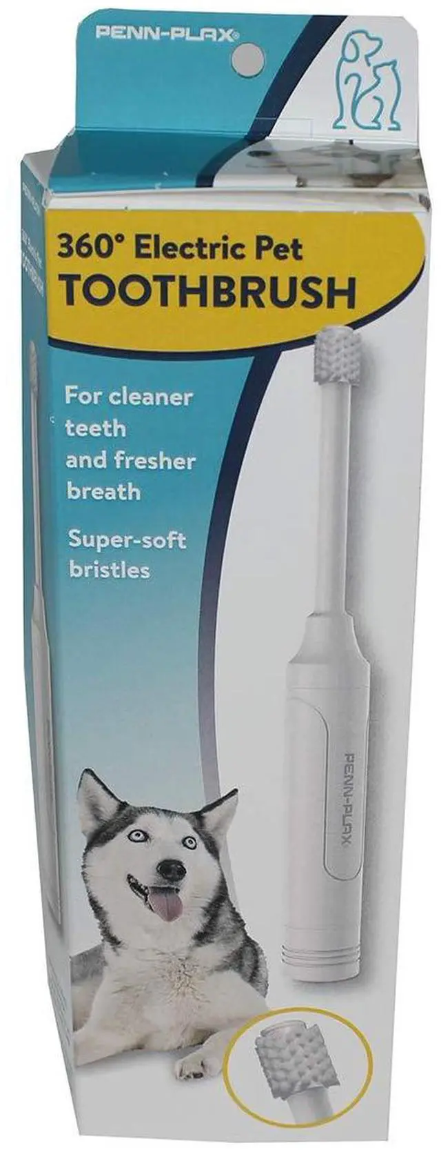 Main image of 360° Electric Pet Toothbrush Battery Operated (AA) Super Soft Bristles for Ultimate Comfort Safe for All Dogs and Cats